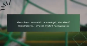 Marco Rojas: Nemzetközi eredmények, Kiemelkedő teljesítmények, Tornákon nyújtott hozzájárulások
